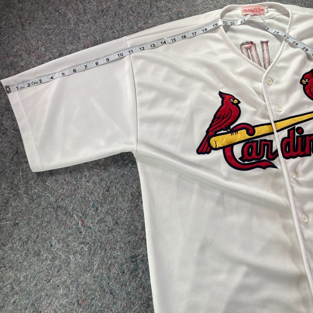 Mitchell & Ness Baseball Jersey Shirt Mens Adult 56 White St. Louis Cardinals - Picture 8 of 12